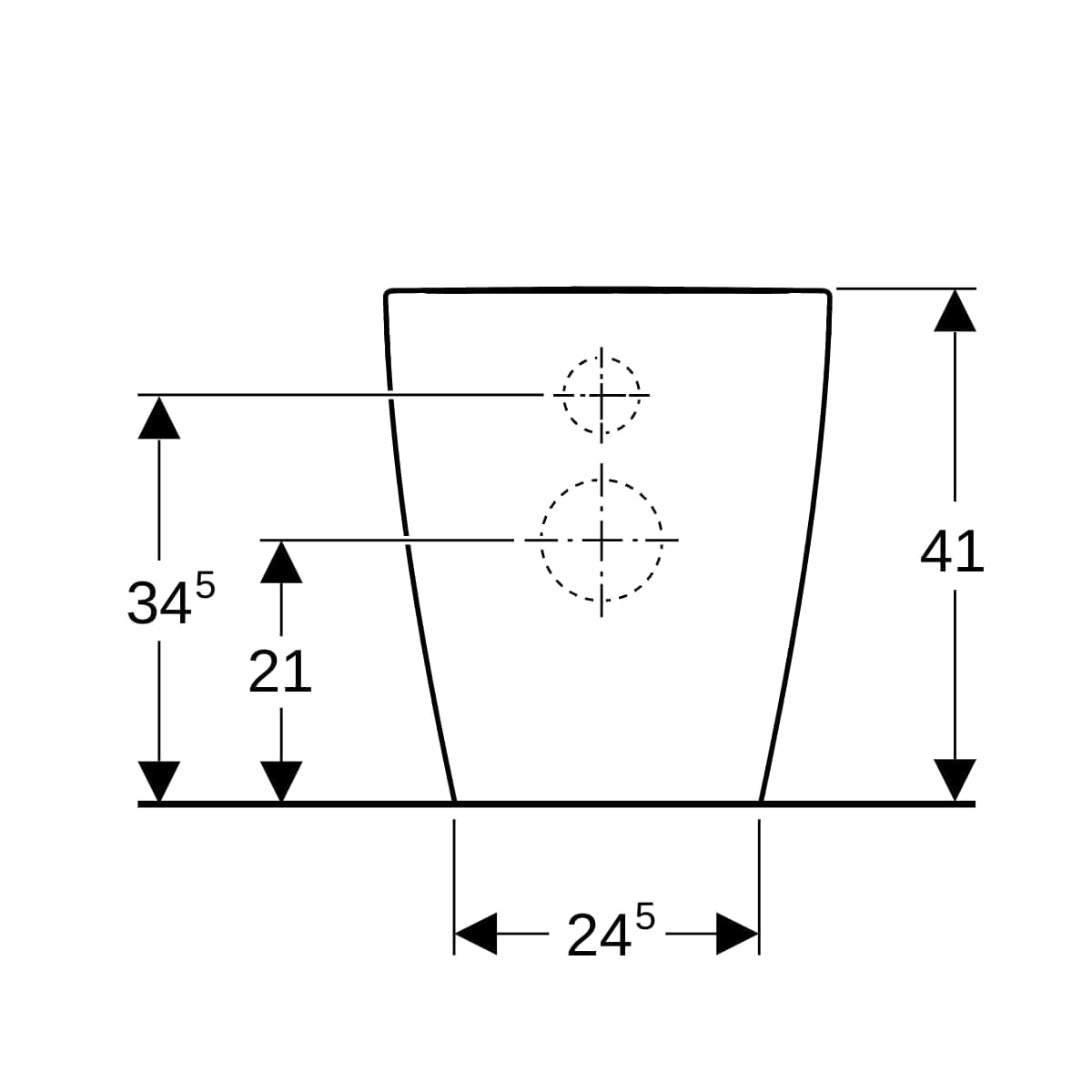 Stojace WC Geberit iCon, v jednej rovine so stenou, uzavretý tvar, TurboFlush, T=56cm