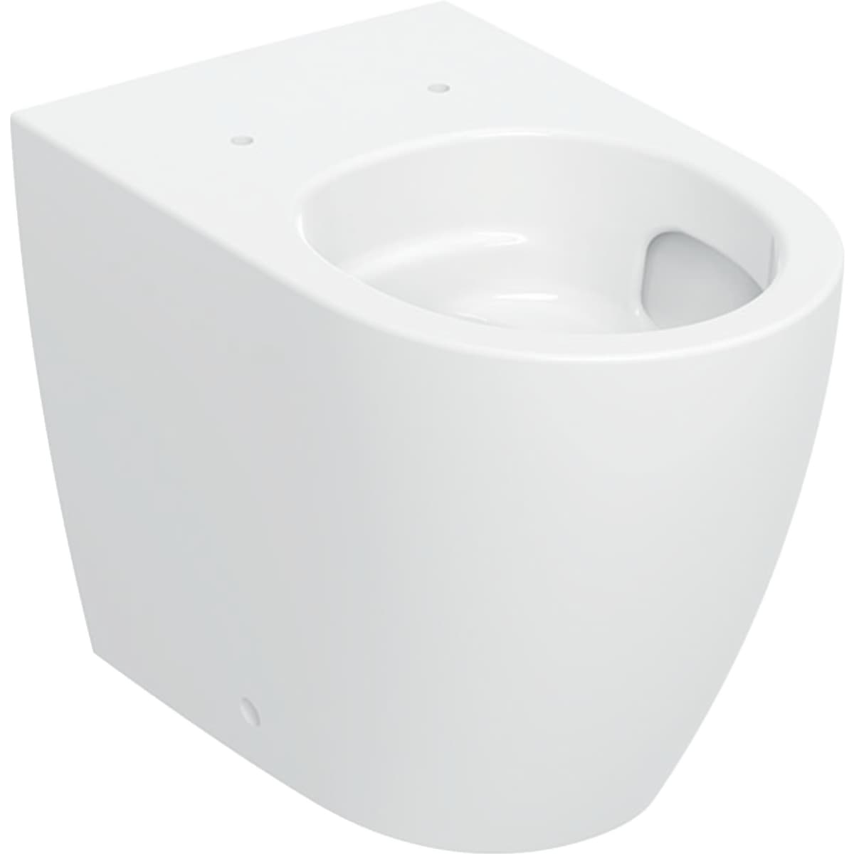 Stojace WC Geberit iCon, v jednej rovine so stenou, uzavretý tvar, TurboFlush, T=56cm, KeraTect