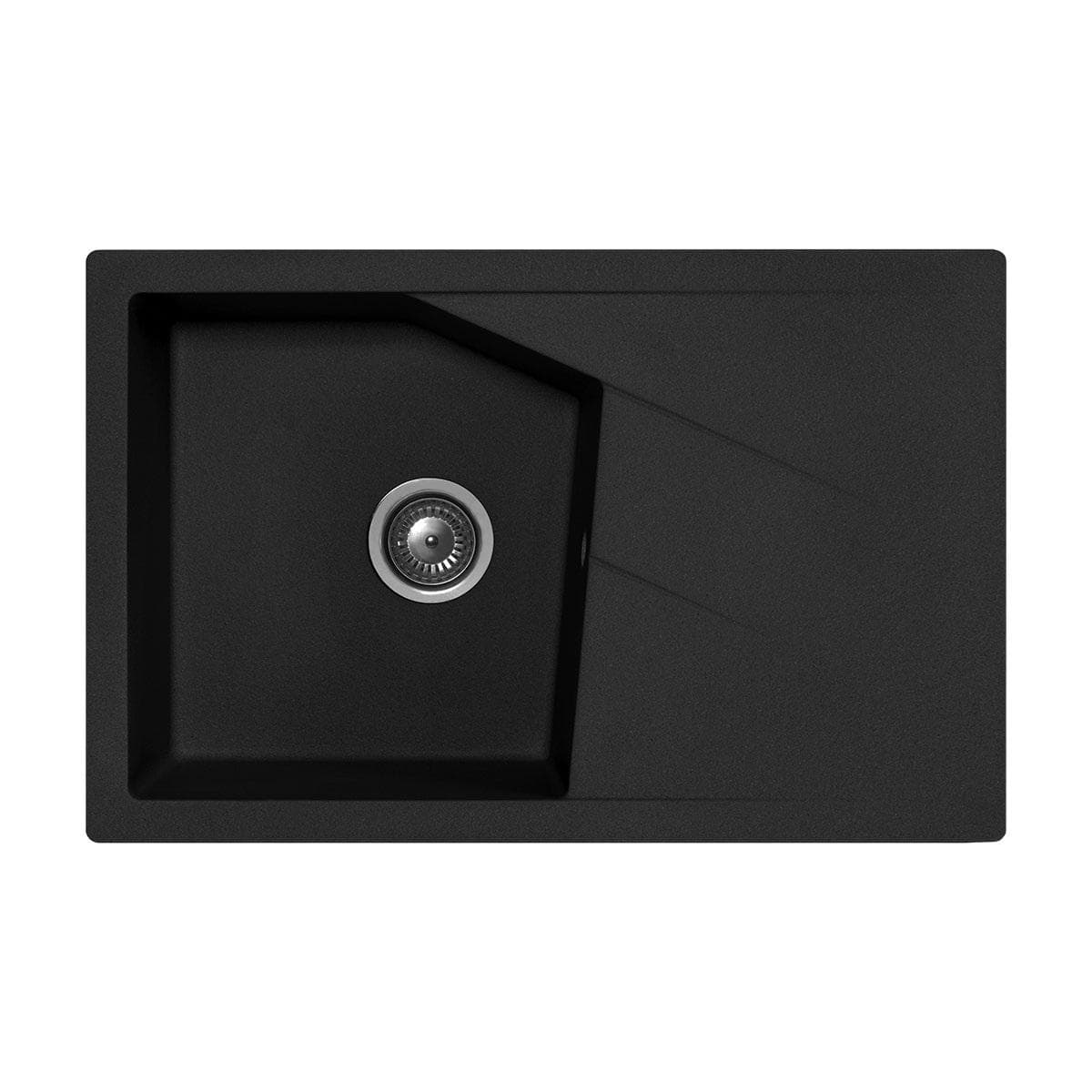 Granitový drez XLinea PLUS 780x500x190 +sifón D90mm čierny BLACK Ľavý/Pravý