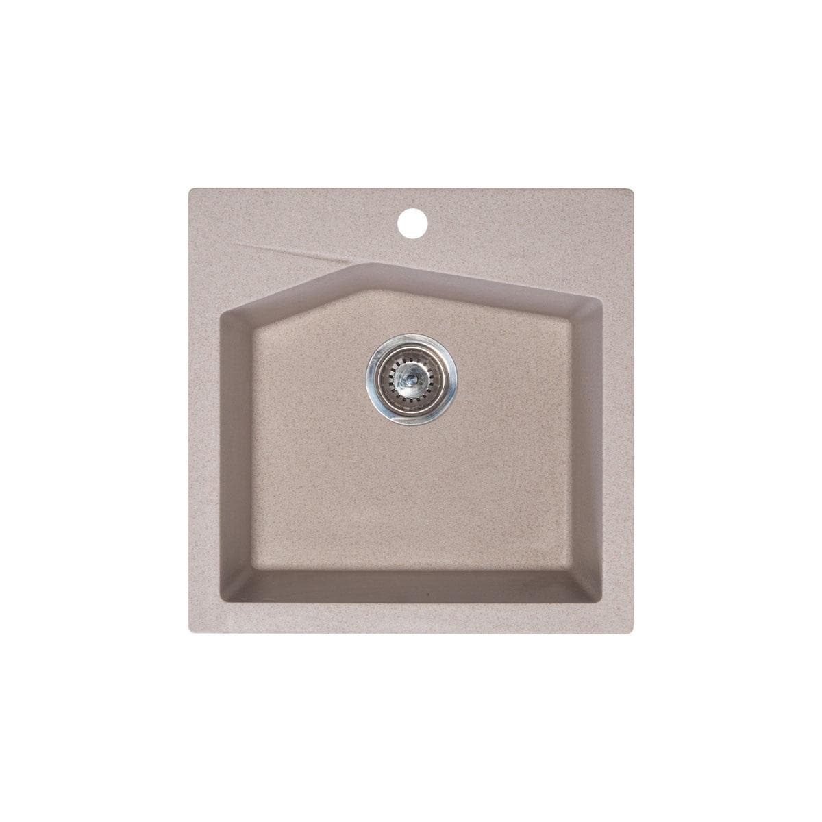 Granitový drez XLinea 50 500x500x200 +sifón D90mm béžový BEIGE