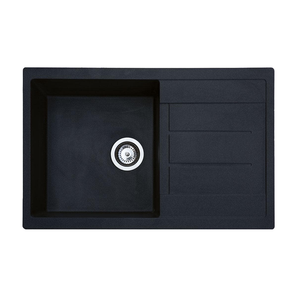 Granitový drez ATOS PLUS 780x500x200 +sifón D90mm čierny BLACK Ľavý/Pravý