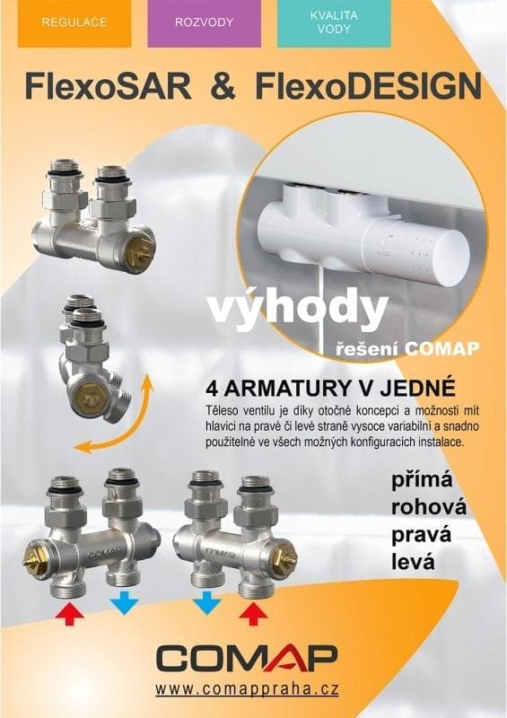  COMAP L234023001 Set termostatický čierny 1/2-3/4E, FlexoDesign Sensitive pre stredové pripojenie rebríka - H dopojenie UNI priame /rohové (háčko) FLEXOSAR COMAP Set termostatický cierny UNI 1/2-3/4E, FlexoDesign Sensitive pre stredové pripojenie radiatora (rohovy/priany aj pravy/lavy)