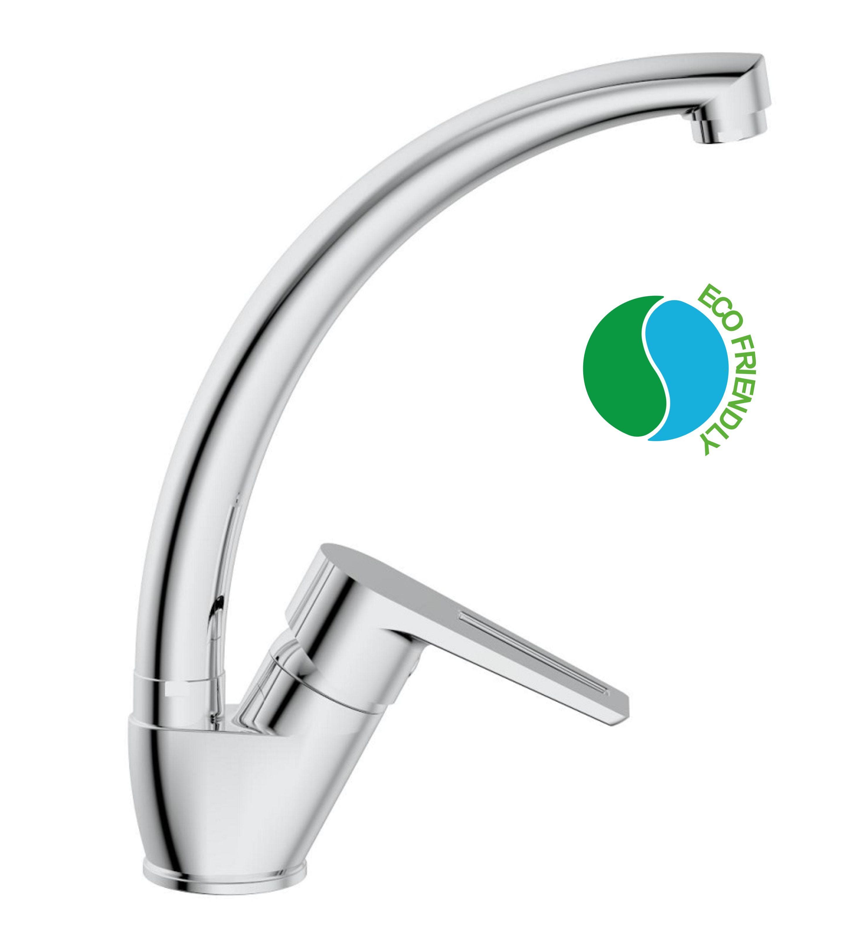 KB20103 SAMTEK KLASIK drezová kuchynská batéria stojanková s pákou, DUE SYSTÉM, otočné výtokové ramienko horné 235 mm