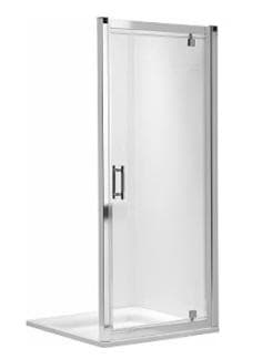 GEO-6 krídlové pivotové dvere 90 cm do niky, lesklé/číre