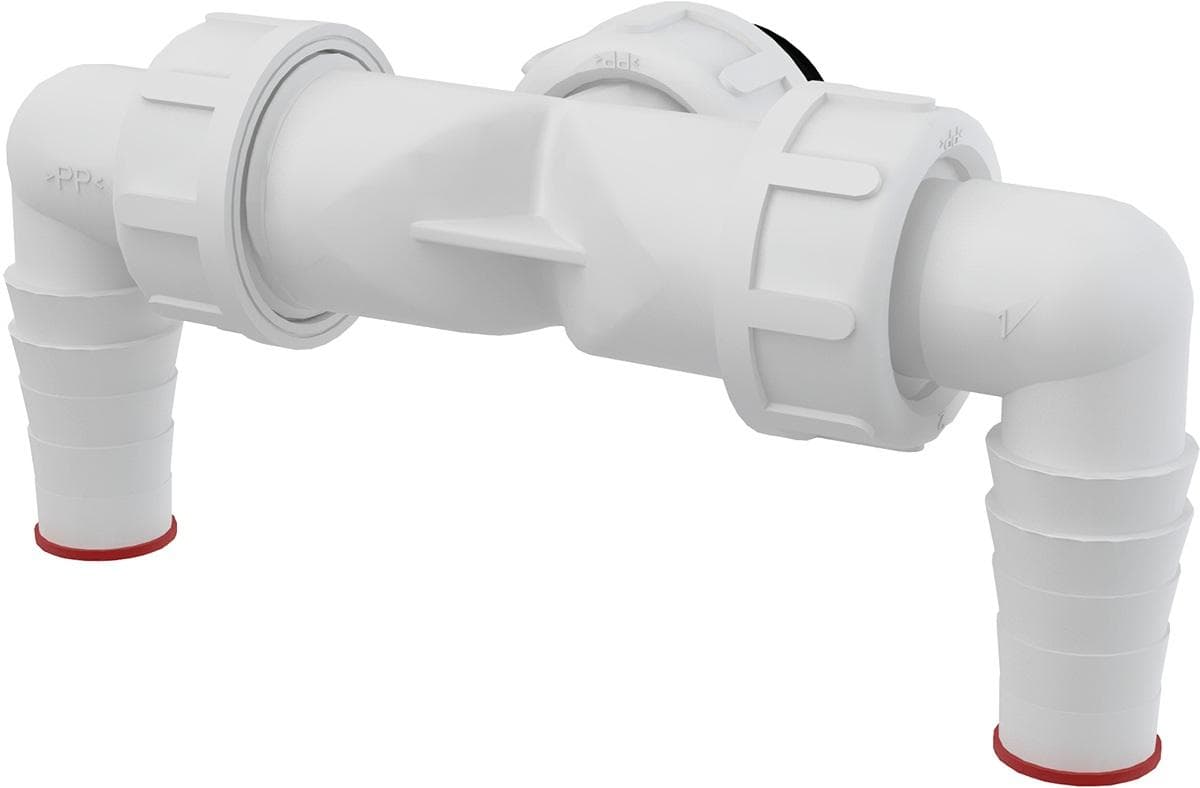 Dvojitá hadicová prípojka P155Z-G1 prípoj pre G1" matica, pre hadice 2x17–23 mm, so spätnými klapkami NOVINKA (nahrádza P148Z)