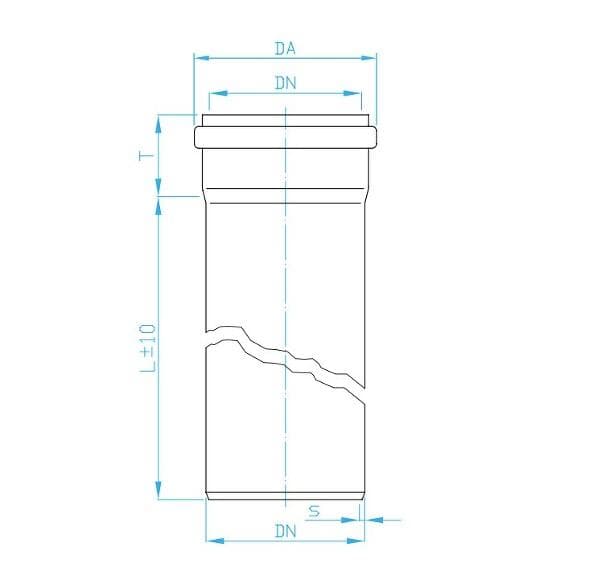  Plast Brno HT rúra biela 32x1000 mm (CT31001) HT-BIELA RURA 32x1000mm    PB