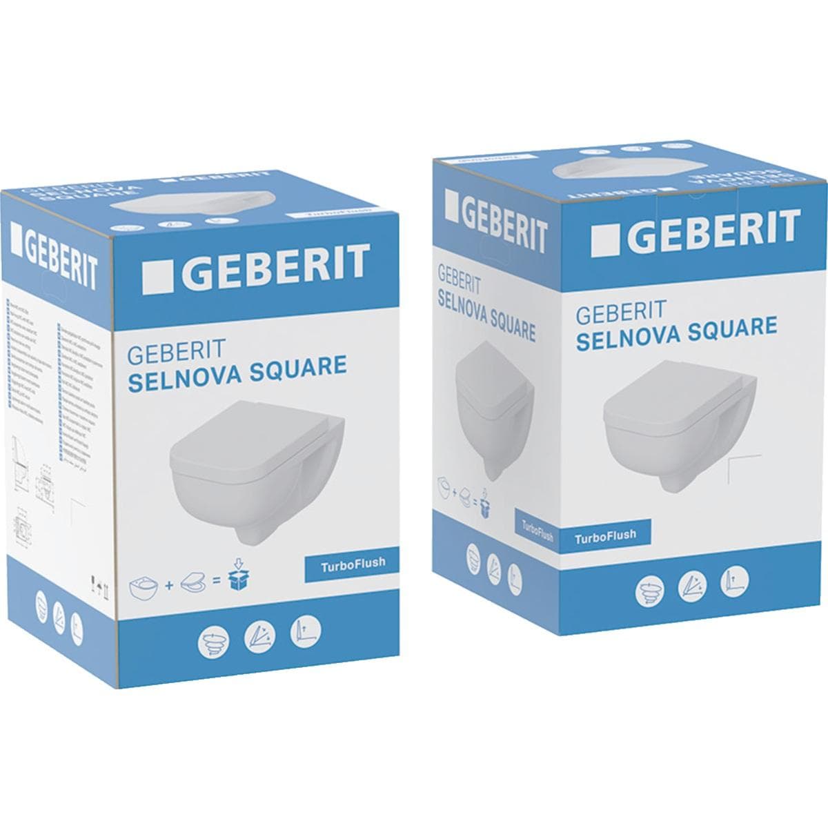  Geberit Súprava závesného WC s hlbokým splachovaním Geberit Selnova Square, TurboFlush, s WC sedadlom G Selnova Square súprava závesného WC s hlbokým splachovaním, TurboFlush, s WC sedadlom