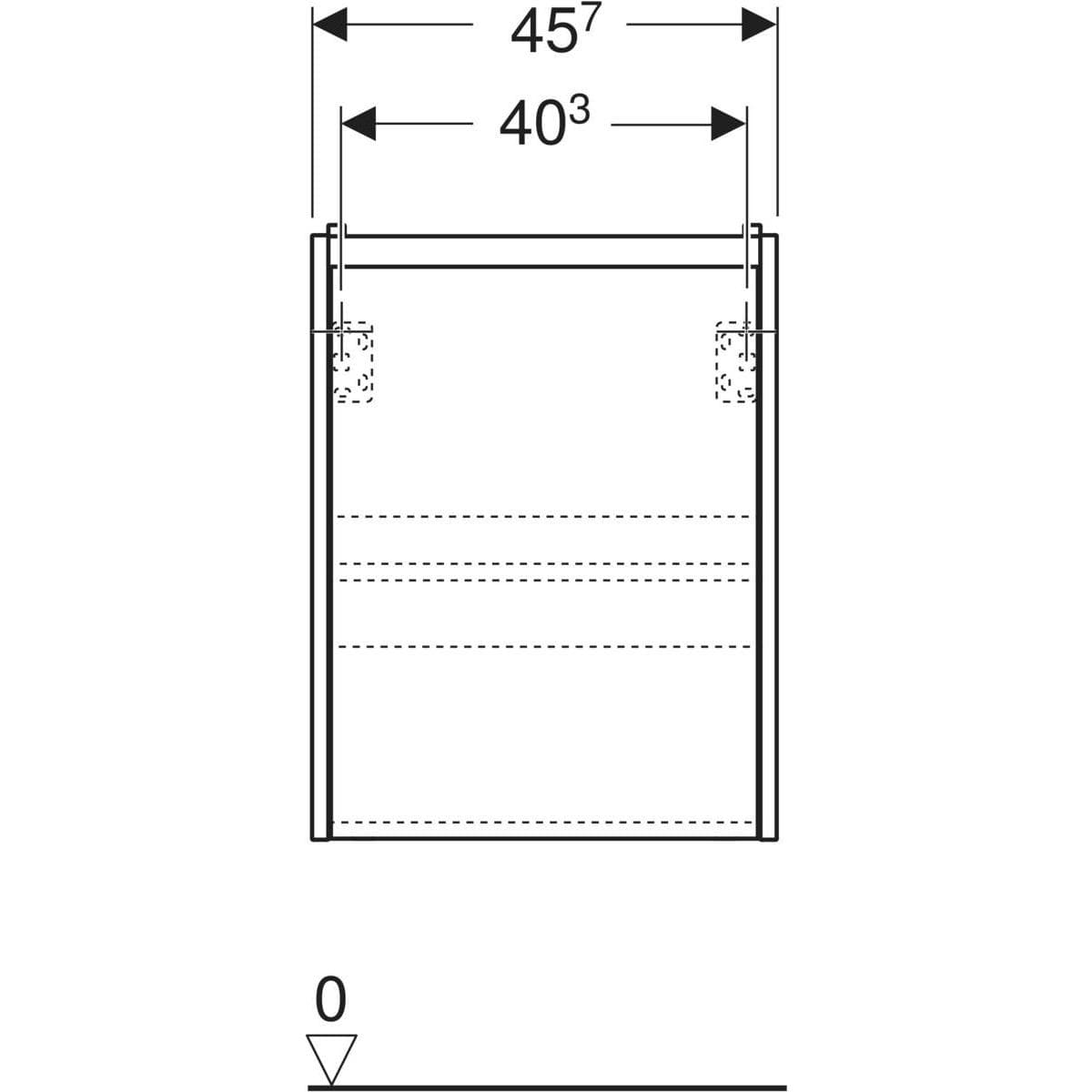  Geberit Skrinka pod umývadlo 50 cm Geberit Selnova Compact, 1 dvierka, 45.7x60.5x22.7cm, šalviová zelená mat G Selnova Compact skrinka pod umývadlo 50, dvierka, 45.7x60.5x22.7cm, šalviová zelená mat