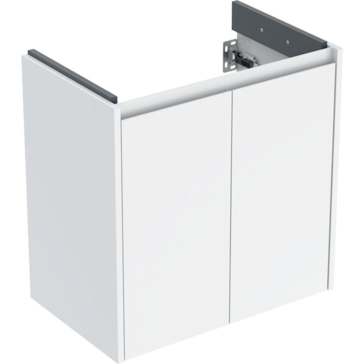 Skrinka pod umývadlo 65 cm Geberit Selnova Compact, 2 dvierka, 59.1x60.6x36.4cm, biela matná