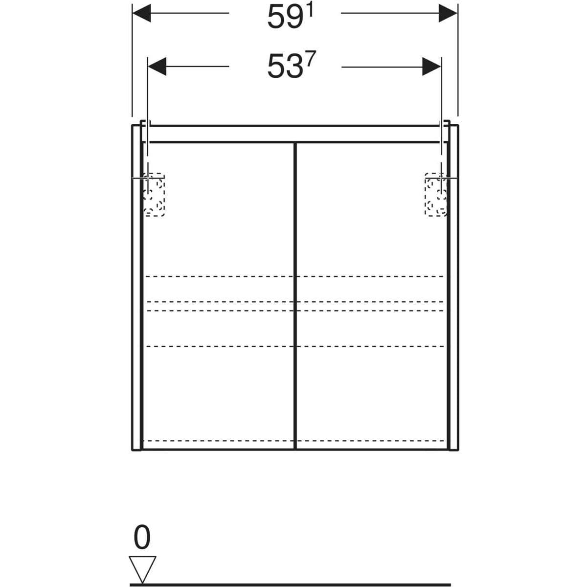  Geberit Skrinka pod umývadlo 65 cm Geberit Selnova Compact, 2 dvierka, 59.1x60.6x36.4cm, biela matná G Selnova Compact skrinka pod umývadlo 65, 2 dvierka, 59.1x60.6x36.4cm, biela mat