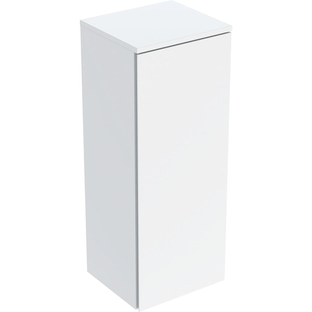 Stredne vysoká skrinka Geberit Selnova Square jedny dvierka 33x85x29.7cm, biela lesklá