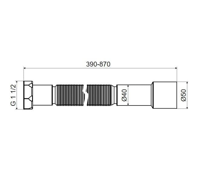  SLOVARM Flexi pripojenie T-733/V 6/4x50/40, 6/4", plastová matica T-733/v 6/4x50/40 flexi pripoj
