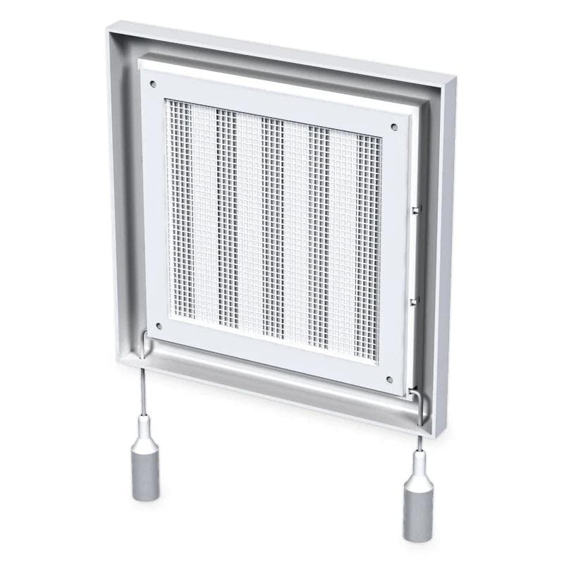  Vents MV 120RS -187x187 mm Ventilačná mriežka plastová biela bez nádstavca s reguláciou VEN-MRIEZKA VENT. MV120RS-187x187 1907032