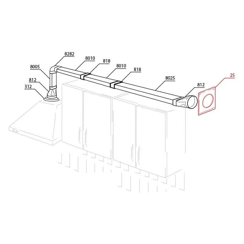  Vents 25-125 - príruba plastová kruhový otvor, priemer 125 mm VEN-PRIRUBA KRUH 25-125 PLAST