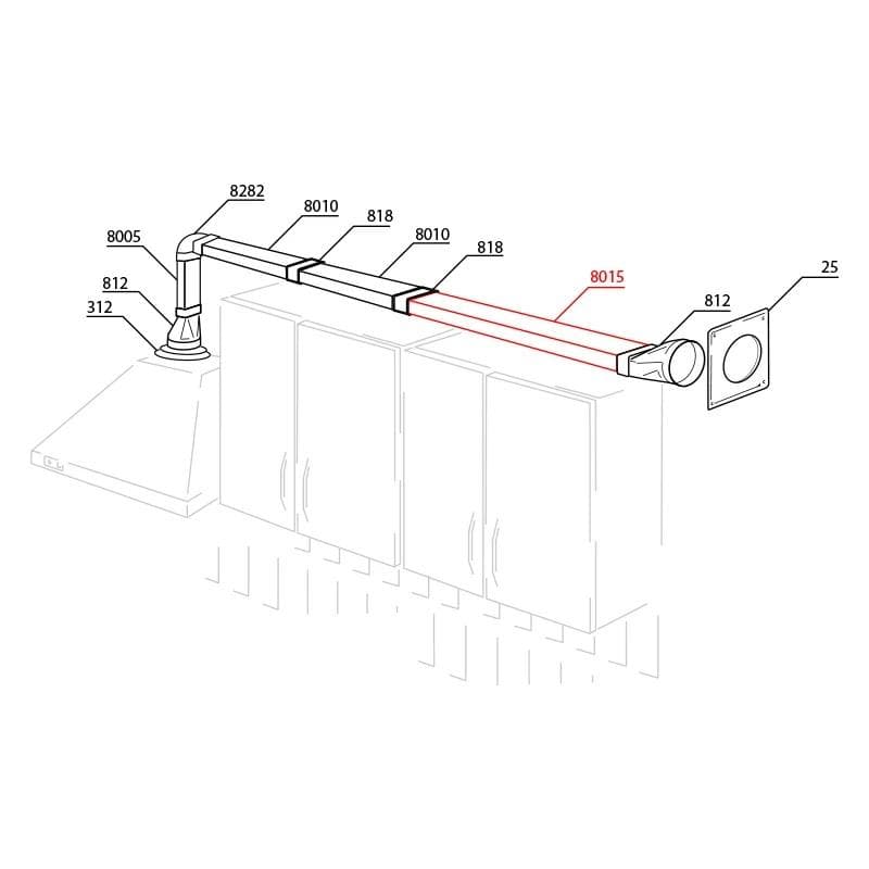  Vents 8015-V60x204/1500 - ploché potrubie plastové hranaté pevné 60 x 204 mm VEN-POTRUBIE HRANATE 8015-V60x204/1500 PLAST 1916334