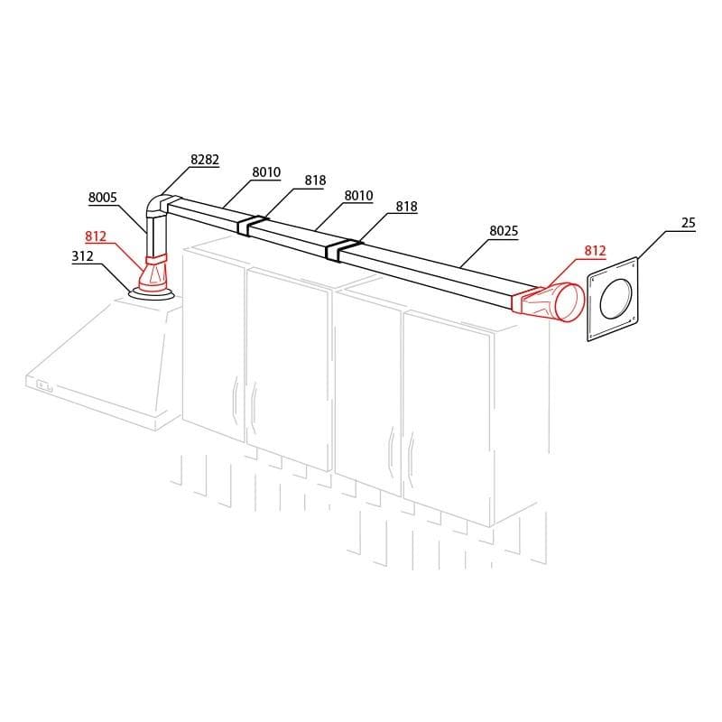  Vents 812 - D125/60x204 Redukcia kombinovaná plastová VEN-REDUKCIA KOMBI.812-D125/60x204 PLAST 1916173