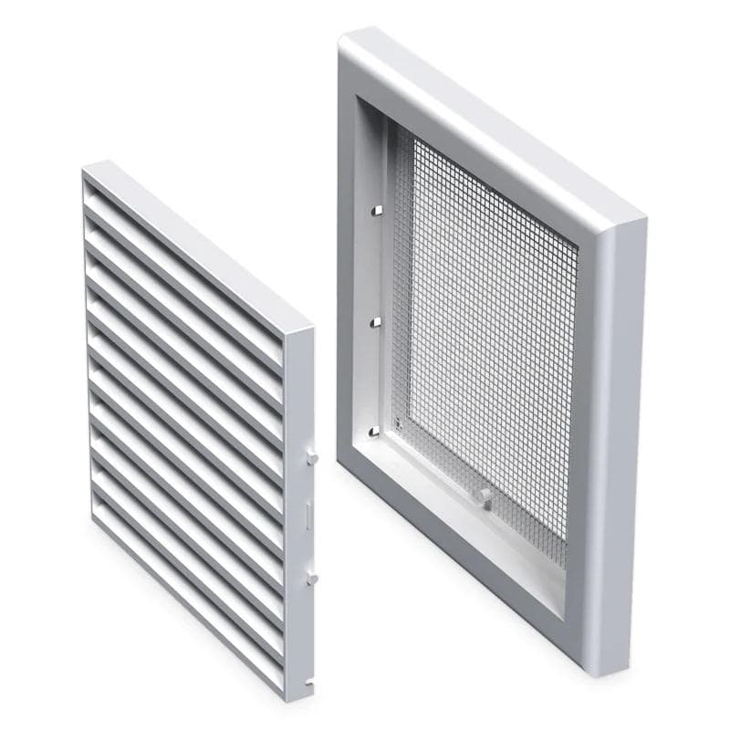  Vents MV 100S -100x100 Ventilačná mriežka plastová biela bez nádstavca VEN-MRIEZKA VENT. MV100S-110x110 (154x154) 1907001