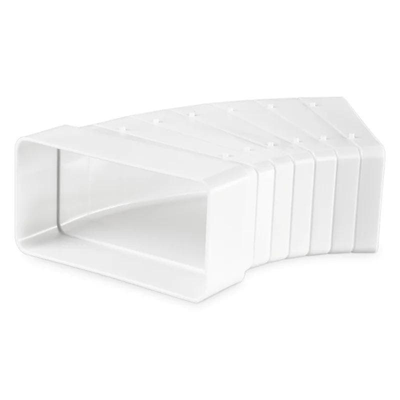 82810 - 60x204/0-45° Koleno horizontálne plastové hranaté 60 x 204 mm