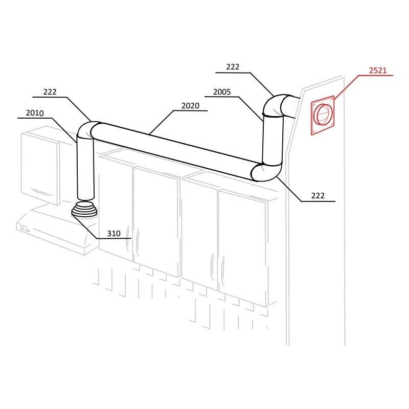  Vents 2521 - V125 Spätná klapka s prírubou plastová, priemer 125 mm Dopredaj VEN-KLAPKA SPATNA 2521-V125 Plast Dopredaj 1916202