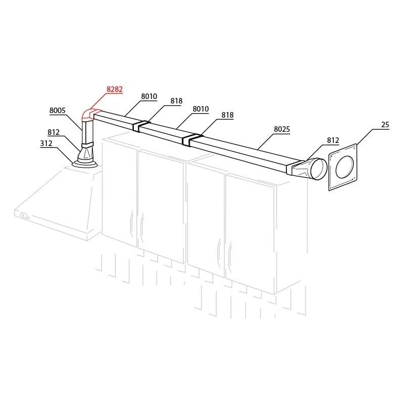  Vents 8282 - D60x204/90° Koleno vertikálne plastové hranaté 60 x 204 mm VEN-KOLENO HR. 8282-D60x204/90° VERTIKAL. PLAST 1916372