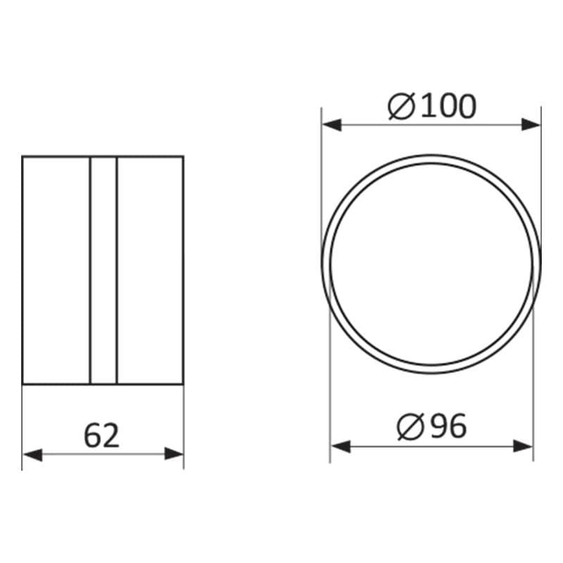  Vents 111 - V100 Spojka plastová medzi potrubia, priemer 100 mm VEN-SPOJKA KRUH 111-V100 PLAST medzi potrubia 1916131