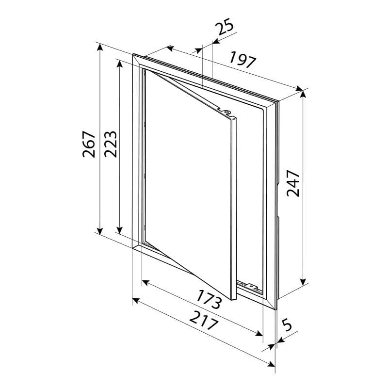  Vents LT2025P - plastové revízne dvierka, 200x250mm, 2253019 Dopredaj VEN-DVIERKA plast LT2025R 200x250 nahrada (1917004-670096T) Dopredaj