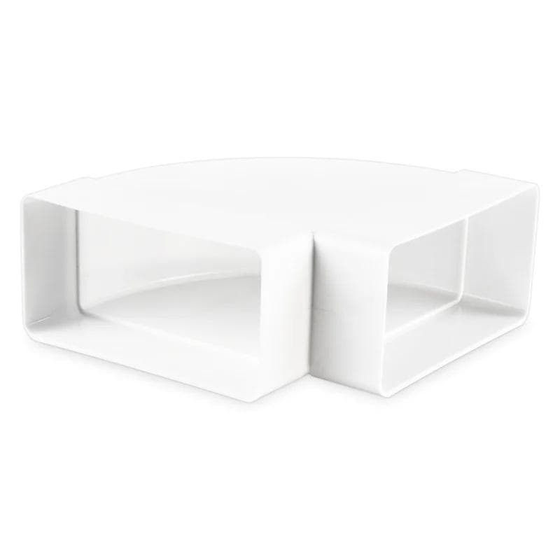 8281 - D60x204/90° Koleno horizontálne plastové hranaté 60 x 204 mm