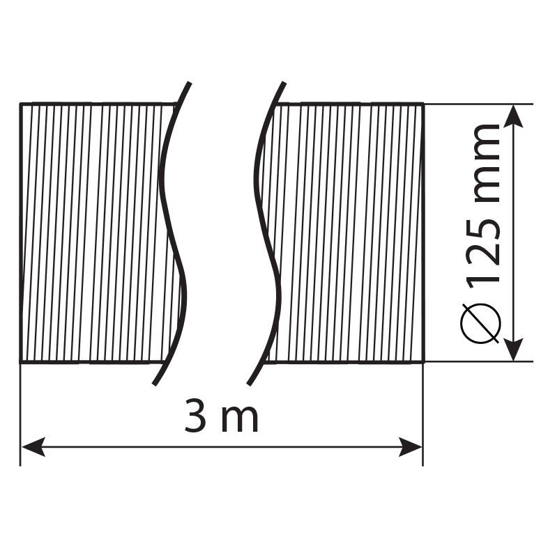 Vents AL125/1-D125x3000 Flexi potrubie kovové hliníkové - ALUVENT priemer 125 mm, dĺžka max. 3m, hrúbka 100 mic VEN-POTRUBIE FLEXi KOV ALUVENT 100mic!!! 125/3 D125x3000mm