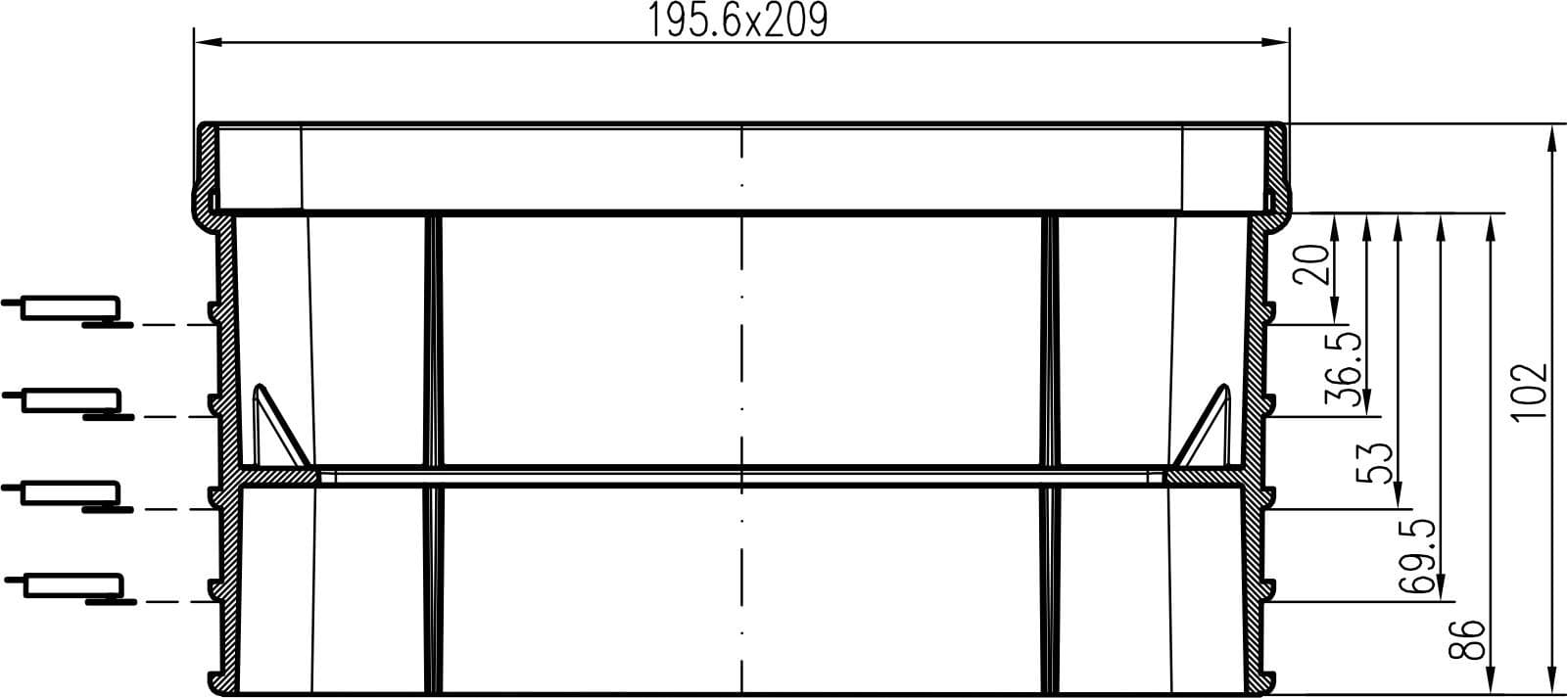  CHUDĚJ ND - nádstavec pre vpusť 926 MCH-ND NADSTAVEC pre 926 kanaliz vpust