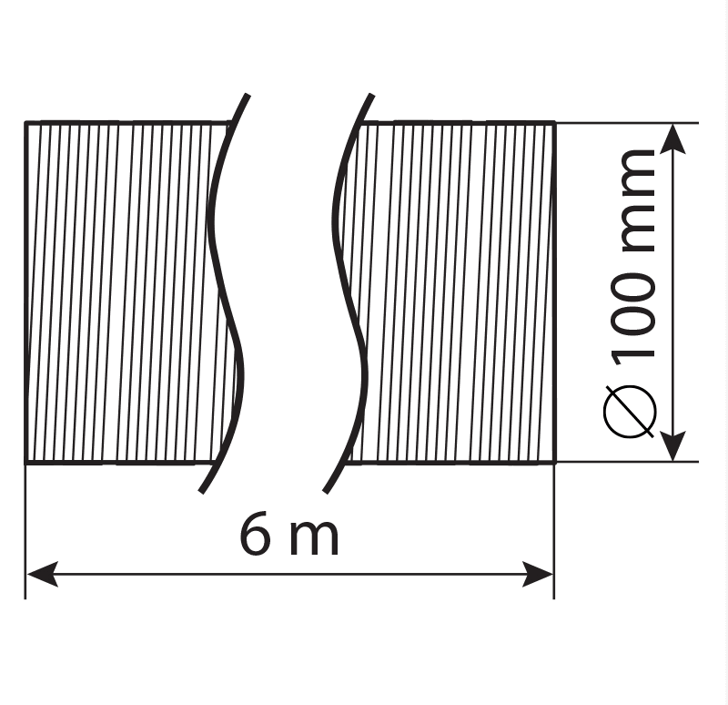  Vents AL100/1-D100x6000 Flexi potrubie kovové hliníkové - ALUVENT priemer 100 mm, dĺžka max. 6m, hrúbka 100 mic VEN-POTRUBIE FLEXi KOV ALUVENT 100mic!!! 100/6 D100x6000mm