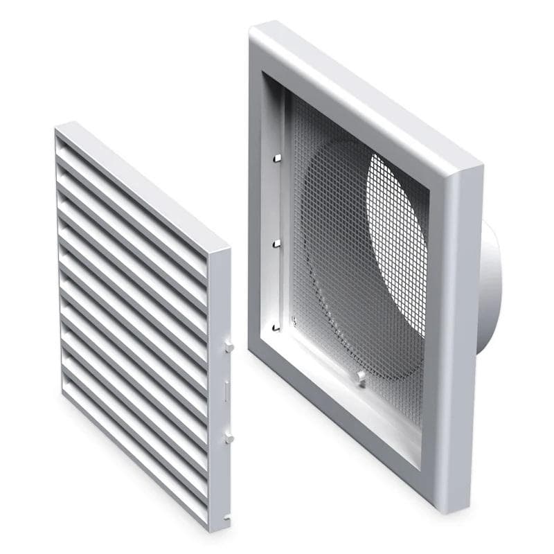  Vents MV 120VS-125 Ventilačná mriežka plastová biela s nádstavcom do potrubia VEN-MRIEZKA VENT. MV120VS-125 1907022