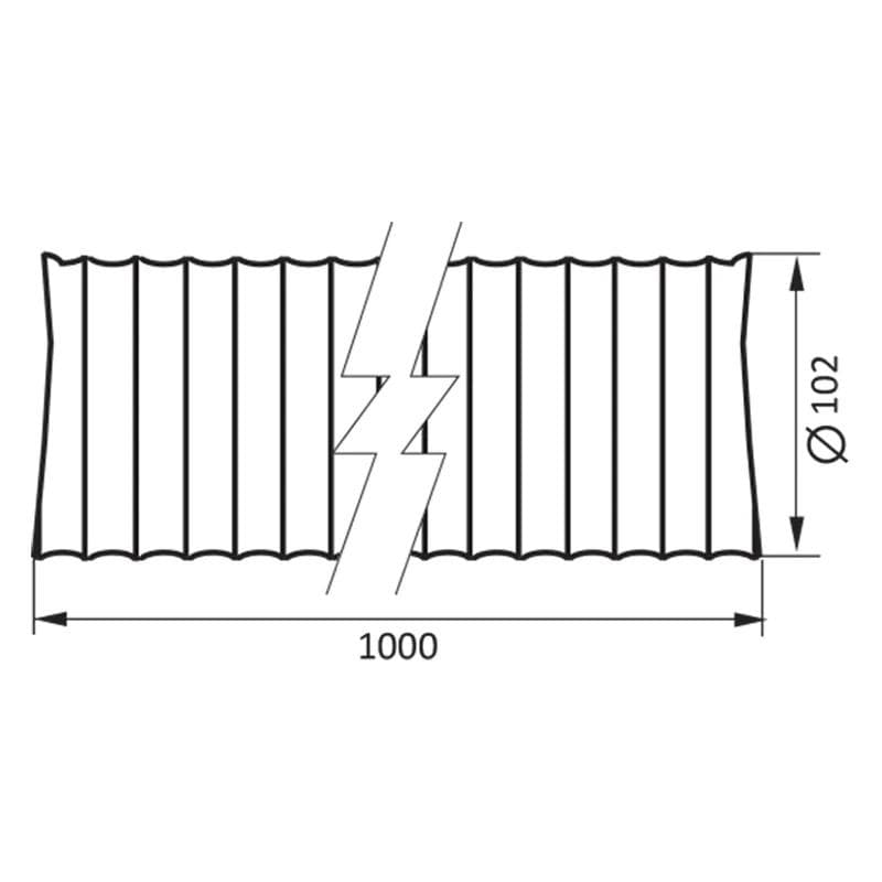 Vents 660-D102/1000 Flexi potrubie plastové, priemer 100 mm x 1m VEN-POTRUBIE FLEXI 660-D102/1000 PLAST 1916001