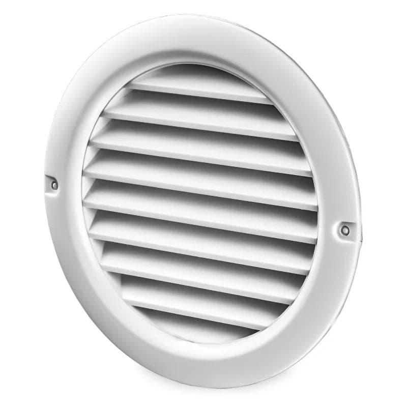 MV 150BVS Ventilačná mriežka plastová biela kruhová s nádstavcom do potrubia