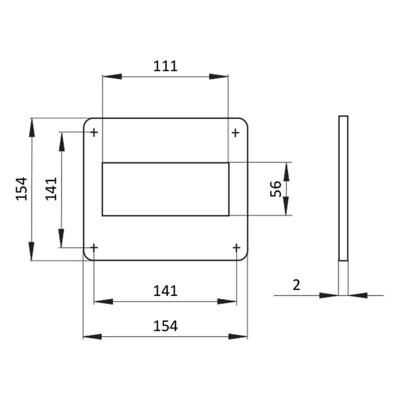  Vents 55 -55x110 Príruba plastová hranatý otvor 55 x 110 mm VEN-PRIRUBA HR. 55-55x110 PLAST      1916451