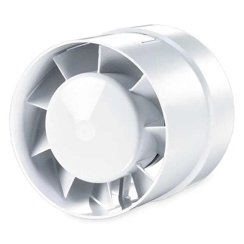 100 VKO - potrubný domový ventilátor plastový typ VKO, priemer 100 mm, 105 m3/h, 230V