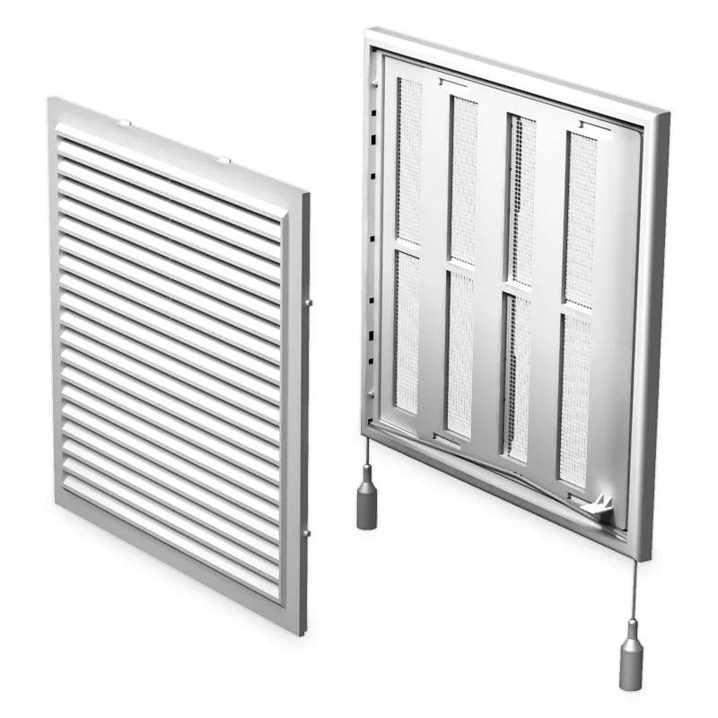MV 250RS -150x150 Ventilačná mriežka plastová biela bez nádstavca s reguláciou
