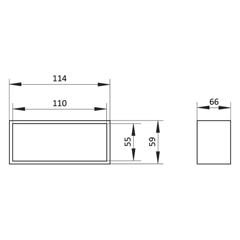  Vents 515 - D55x110 Spojka hranatá medzi potrubia 55 x 110 mm VEN-SPOJKA HR. 515-D55X110 PLAST medzi potrubia 1916411,2256240
