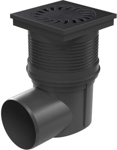 324SLi - KVB 110 S Li Kanalizačná vpust bočná D 110, suchá, liatinová mriežka 150x150
