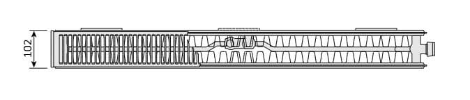Doskový radiátor FLEX Compact Ventil CVF22-300 stredové pripojenie