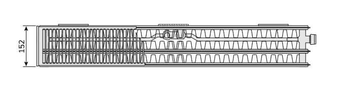 Doskový radiátor FLEX Compact Ventil CVF33-600 stredové pripojenie