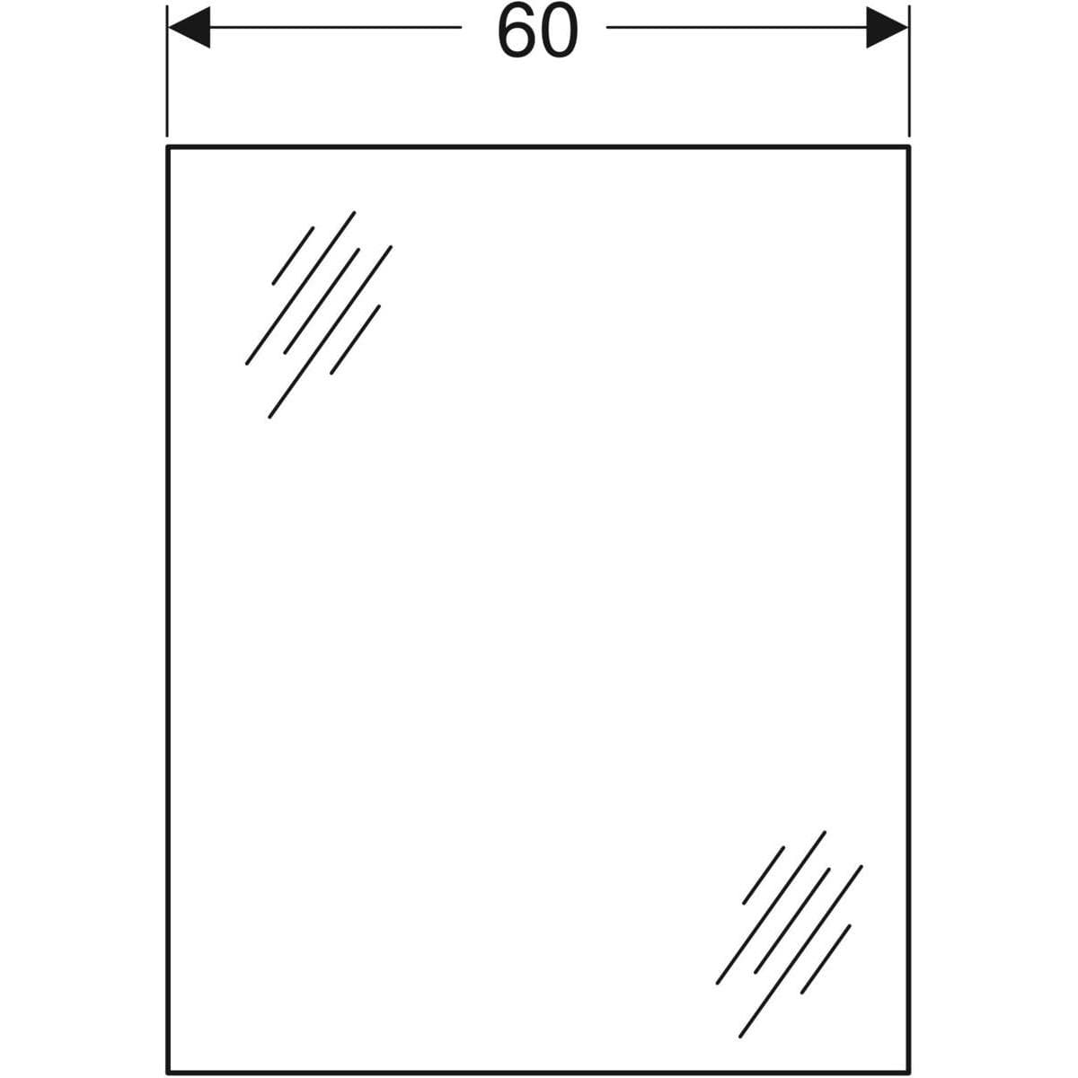  Geberit Zrkadlo Geberit Selnova Square: 60x75cm, Zrkadlo Geberit Selnova Square: 60x75cm,