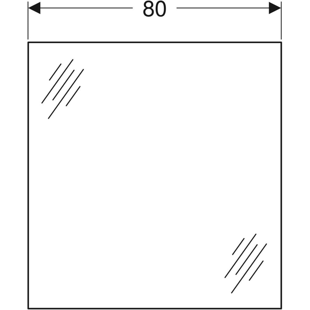  Geberit Zrkadlo Geberit Selnova Square: 80x75cm, Zrkadlo Geberit Selnova Square: 80x75cm,