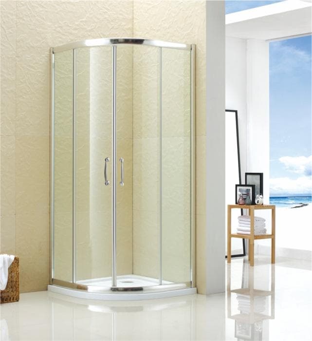 Sprchový kút oblý EVITA 900x900x1950 mm, lesklý SKO-KH8141LK, R550, 6 mm bezpeč.sklo FABRIC