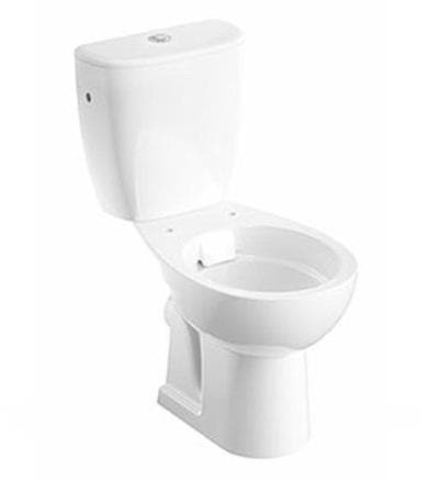 WC  kombi Rimfree KOLO Rekord s nádržkou oblého tvaru, odpad vodorovný,6/3, prípojka vody zboku