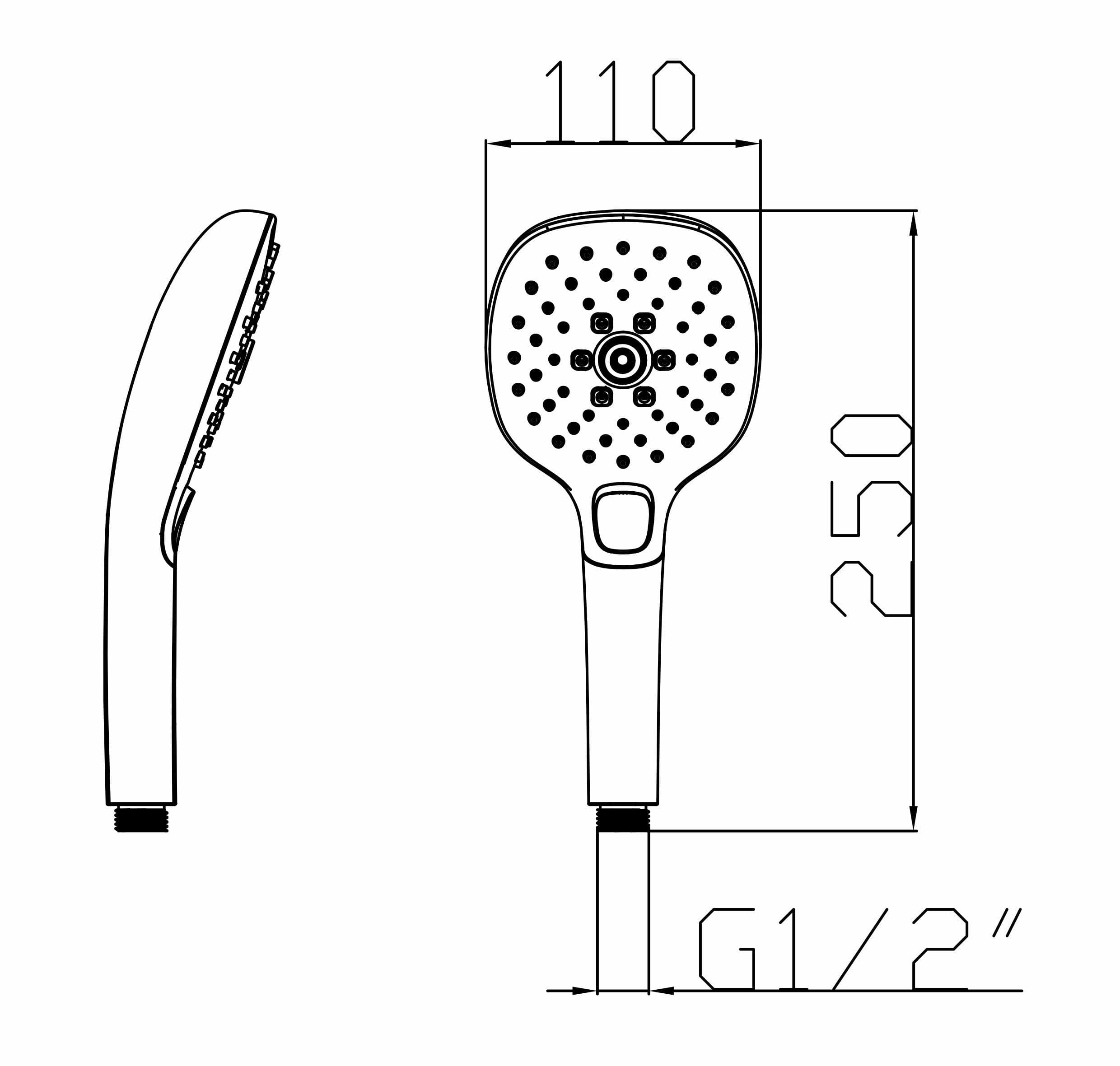  SAMTEK BOOM ručná sprcha, 3 prúdy sprchovania, priemer 110mm, chróm, SAMTEK, FS39862A FS39862A RUCNA SPRCHA 3-POLOHY BOOM