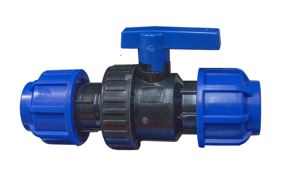 PA guľový ventil,  20x20  EKO pre ldpe a hdpe ruru "hadicu" vonkajší priemer 20mm