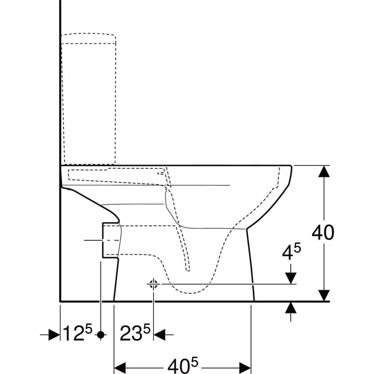  Geberit Stojace WC Geberit Selnova Square Rimfree T=68cm, s hlbokým splachovaním, vodorovný odtok (nahrádza 500.152.01.1) G "náhrada za 500.152.01.1"  Stojace WC Geberit Selnova Square Rimfree T=68cm, s hl. splach., vodorovný odtok