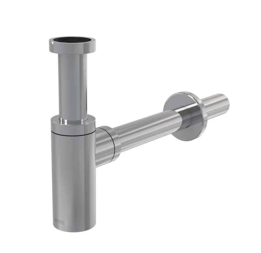 Umývadlový sifón A400, DN32x 5/4"  DESIGN CHRÓM celokovový, guľatý = T008