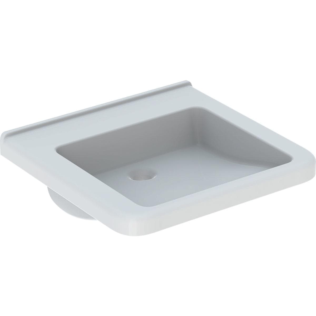 Bezbariérové umývadlo 55 cm Geberit Selnova Comfort Square, bez otvoru pre batériu, bez prepadu