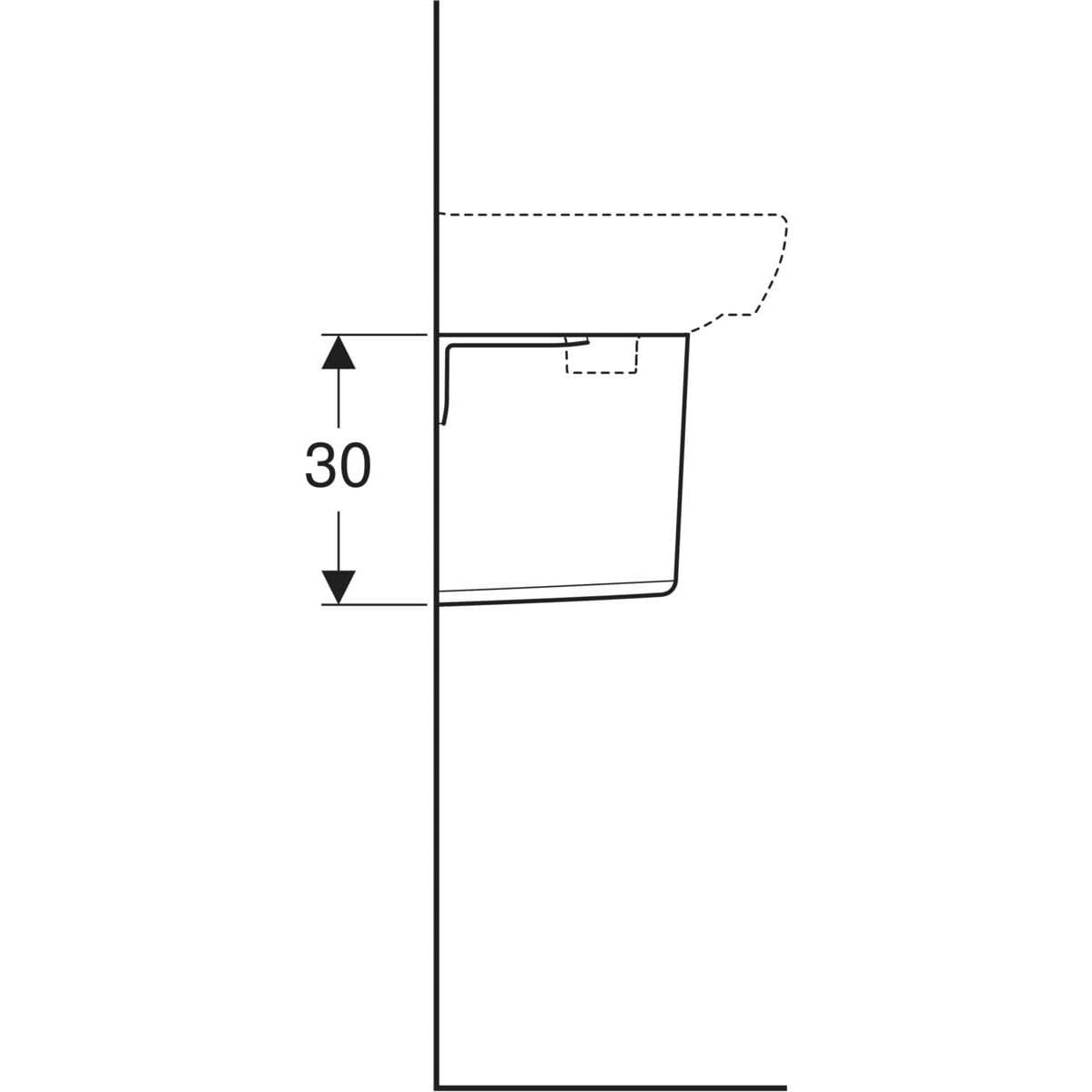  Geberit Polostĺp Geberit Selnova Square pre malé umývadlo Polostĺp Geberit Selnova Square pre malé umývadlo